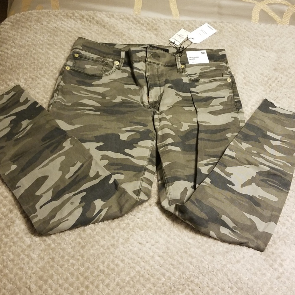 Express Womens Camo Mid-Rise Ankle Legging Jean